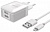 Сетевое зарядное устройство ATOMIC U500, 2USB-A, 2.1A с кабелем micro-USB, цвет белый | 10.127