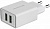Сетевое зарядное устройство Atomic U400, 2.1A, 2 USB, белый