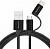 USB data-кабель Atomic  LS-11  2 in 1, черный